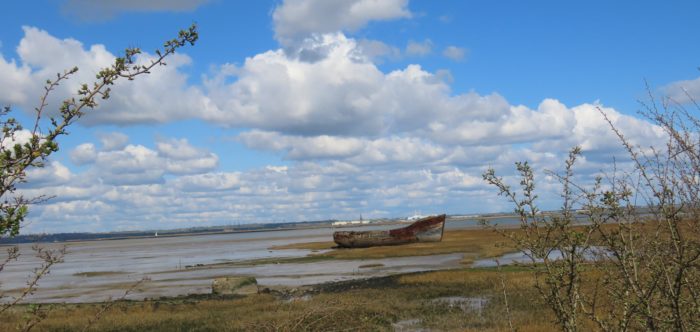 Abandoned old boat near the River Medway