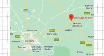 Google map showing location of Mahollam Road in relation to Hereford